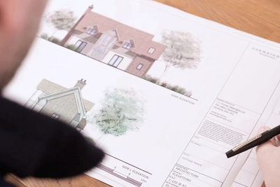 Plan of building exterior