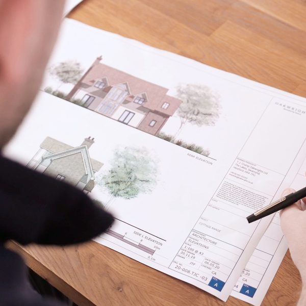 Plan of building exterior