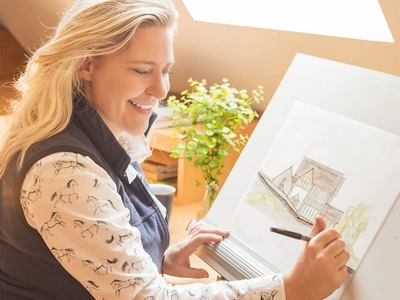 Oakwrights team member designing home