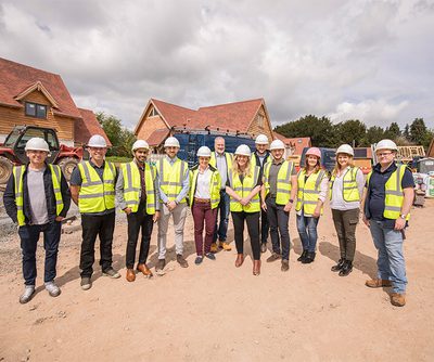 the Oakwrights team standing on site