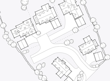 map of an Oakwrights home development