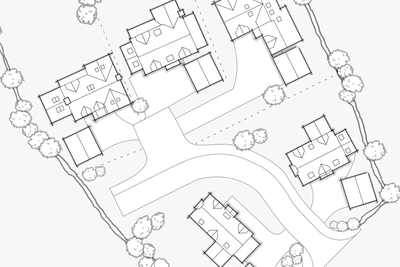 map of an Oakwrights home development
