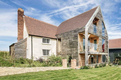 Oak frame contemporary farmhouse extension