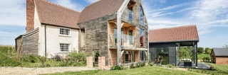 Oak frame contemporary farmhouse extension