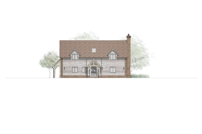 2424 Elevation Front Oakwrights web