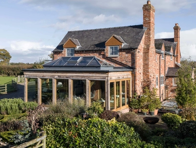 An oak framed orangery