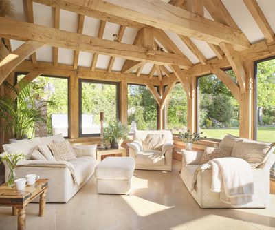 Living area oak frame extension