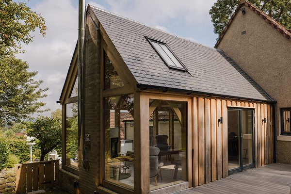 oak framed garden room extension
