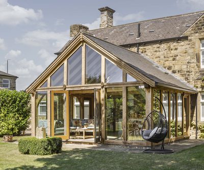 pitched roof on an extension