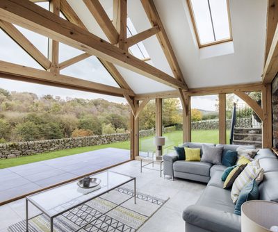 lounge area that opens to garden