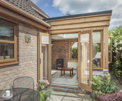 Sitting room inside an extension