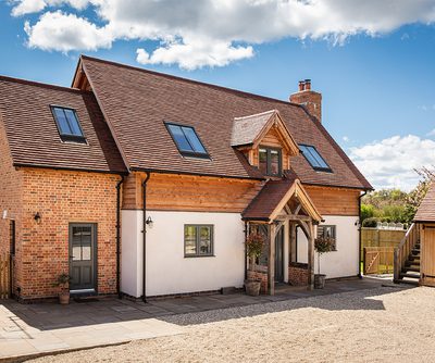 A cottage style oak frame home