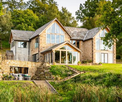 exterior of an oak framed home