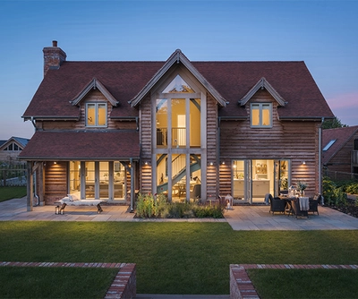 Oak frame contemporary home