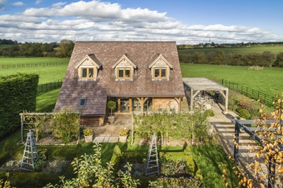 Birds eye view of garden barn
