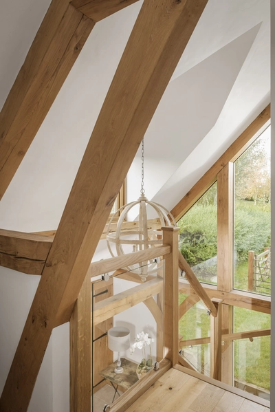 Exposed oak beams