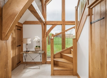 Staircase in entryway