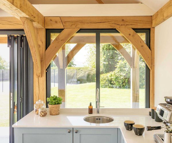 Kitchen overlooking garden